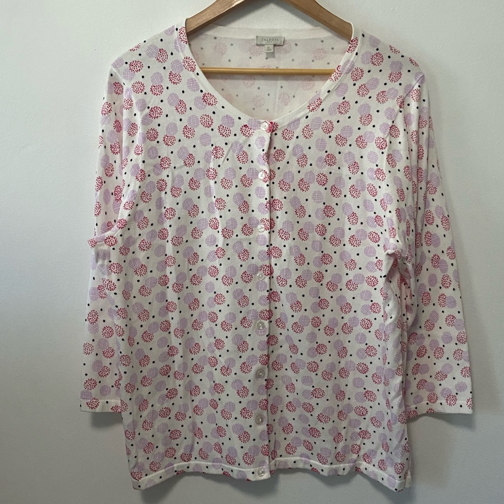 Talbots Button Down 3/4 Sleeves Light Weight cardigan